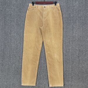 Jones NY Sport Corduroy Jeans Pants Womens 10 Brown Stretch Tapered Leg